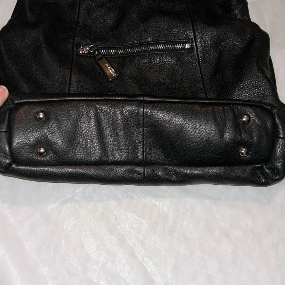 LIKE NEW B. Makowsky Soft Pebbled Leather Convertible Slouch Hobo